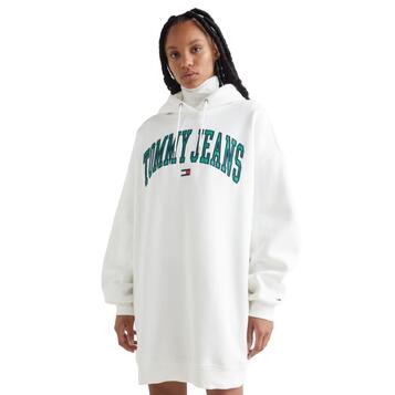 Γυναικείο Φόρεμα Tommy Jeans Tjw Collegiate Logo Hoodie Dress Ecru DW0DW14548-YBL Γυναικείο Φόρεμα Tommy Jeans Tjw Collegiate Logo Hoodie Dress Ecru DW0DW14548-YBL