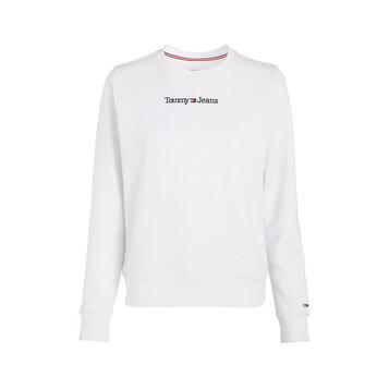 Γυναικείο Φούτερ Tommy Jeans Tjw Reg Serif Linear Crew White DW0DW15056-YBR Γυναικείο Φούτερ Tommy Jeans Tjw Reg Serif Linear Crew White DW0DW15056-YBR