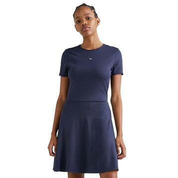 Γυναικείο Φόρεμα Tommy Jeans Tjw Essential Ss Fit & Flare Twilight Navy DW0DW15680-C87 Γυναικείο Φόρεμα Tommy Jeans Tjw Essential Ss Fit & Flare Twilight Navy DW0DW15680-C87