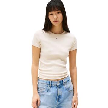 Γυναικείο T-shirt Tommy Jeans Slim Tonal Linear Tee Ext Newsprint DW0DW17383-ACG