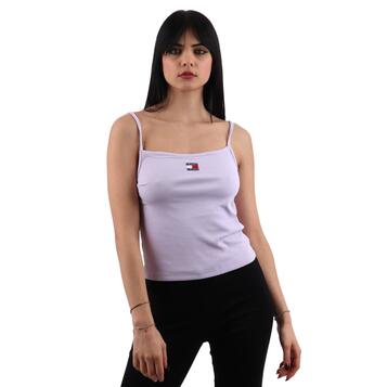 Γυναικείο Top Tommy Jeans Tjw Badge Rib Strap Top Lavender Flower DW0DW17904-W06
