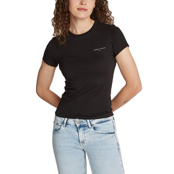 Γυναικείο T-shirt Tommy Jeans Slim Linear Black DW0DW18785-BDS