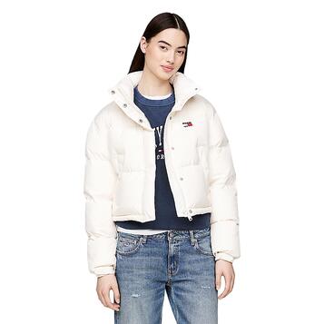 Γυναικείο Μπουφάν Tommy Jeans Back Flag Alaska Ext Ancient White DW0DW18820-YBH