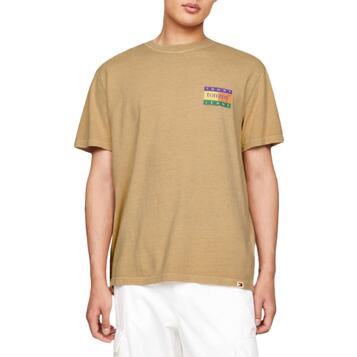 Ανδρικό T-shirt Tommy Jeans Tjm Reg Summer Flag Tee Ext Tawny Sand DM0DM19171-AB0 Ανδρικό T-shirt Tommy Jeans Tjm Reg Summer Flag Tee Ext Tawny Sand DM0DM19171-AB0