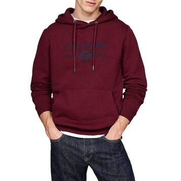 Αντρικό Φούτερ Tommy Hilfiger Crest Emrbo Hoody Deep Rouge MW0MW35527-VLP