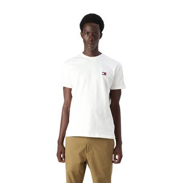 Ανδρικό T-Shirt Tommy Jeans Reg Badge Ext Ecru DM0DM20322-YBL