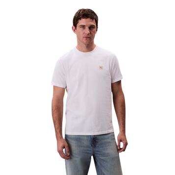 Ανδρικό T-Shirt Calvin Klein SS Stretch Cotton Slim Tee Bright White LV04LC240G-YAF