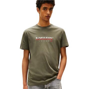 Ανδρικό T-Shirt Tommy Jeans Reg Dna Tee Ext Pewter Green DM0DM21978-MRH