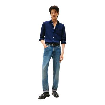 Ανδρικό Πουκάμισο Tommy Hilfiger Flannel Indigo Shirt Dark Blue Indigo MW0MW40499-0GY