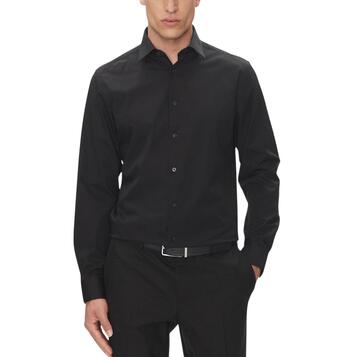 Ανδρικό Πουκάμισο Calvin Klein Reg Esntl Poplin Nos Str Sld Black LV019EU001-XNT