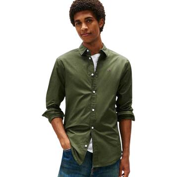 Ανδρικό Πουκάμισο Tommy Jeans Tjm Original Stretch Pewter Green DM0DM04405-MRH Ανδρικό Πουκάμισο Tommy Jeans Tjm Original Stretch Pewter Green DM0DM04405-MRH