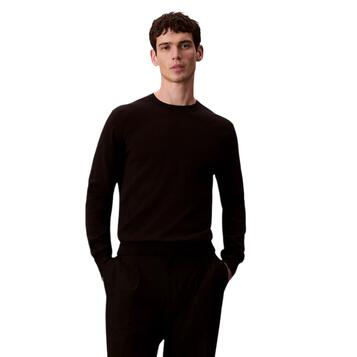 Ανδρικό Πουλόβερ Calvin Klein Ls Supima Cotton Crewnk Black LV040BM343-UB1 Ανδρικό Πουλόβερ Calvin Klein Ls Supima Cotton Crewnk Black LV040BM343-UB1