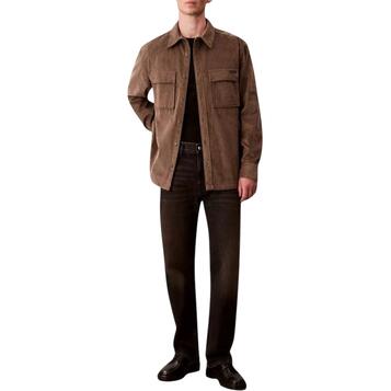 Ανδρικό Πουκάμισο Calvin Klein Ls Corduroy Pocket Relaxed Shirt Morel LV04RD106G-PDK