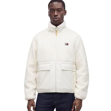 Ανδρικό Μπουφάν Tommy Jeans Tjm Essential Mix Teddy Cream DM0DM23227-AEF