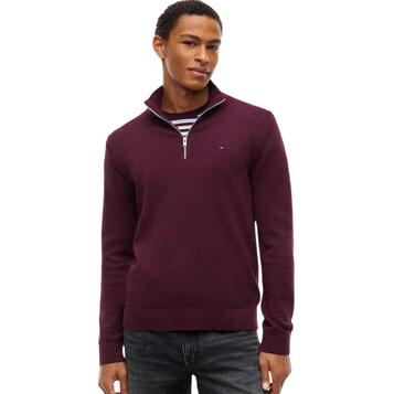 Ανδρικό Πουλόβερ Tommy Jeans Tjm Slm Ess Light Zip Swtr Ext Calypso Berry DM0DM21654-V11