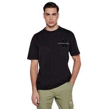 Αντρικό T-shirt Calvin Klein Bristle Monologo Black J30J327107-BEH