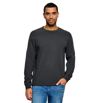 Ανδρική Μπλούζα Calvin Klein Ls Waffle Badge Crewnk Tee Steel Gray LV04RJ209G-PFO