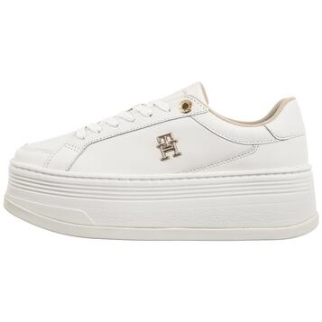 Γυναικεία Sneakers Tommy Hilfiger Th Platform Sneaker LThr Ecru FW0FW08209-YBL
