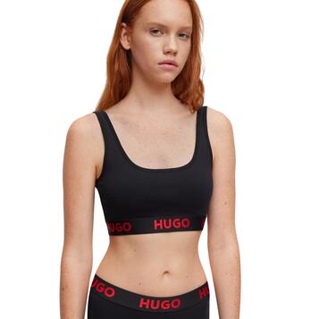 Γυναικείο Bralette Hugo Sporty Logo 10241852 01 Black 50469631-001