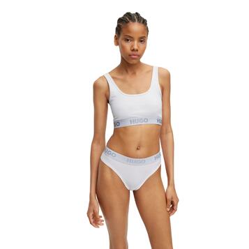 Γυναικείο Εσώρουχο Hugo Thong Sporty Logo 10241852 01 White 50469651-100
