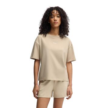 Γυναικείο T-Shirt Hugo Shuffle T-Shirt Light Beige 50490593-270