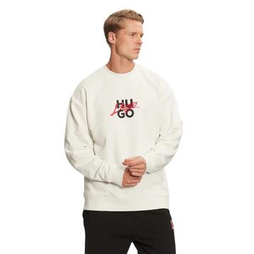 Ανδρικό Φούτερ Hugo Jersey Dlogonty White 50521081-101