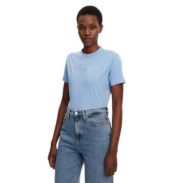 Γυναικείο T-Shirt Boss C Elogo 5 Light/Pastel Blue 50501139-452