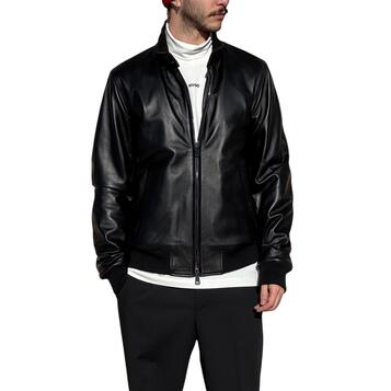 Ανδρικό Δερμάτινο Μπουφάν MAFFEI Nero 51220-NERO