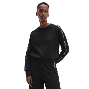 Γυναικείο Φούτερ Calvin Klein Logo Tape Crew Neck Ck Black J20J218980-BEH Γυναικείο Φούτερ Calvin Klein Logo Tape Crew Neck Ck Black J20J218980-BEH