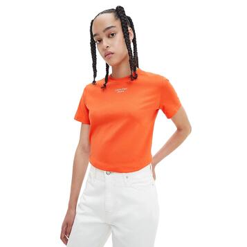 Γυναικείο T-Shirt Calvin Klein Stacked Logo Modern Straight Tee Coral Orange J20J219889-S04 Γυναικείο T-Shirt Calvin Klein Stacked Logo Modern Straight Tee Coral Orange J20J219889-S04