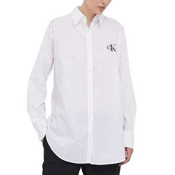 Γυναικείο Πουκάμισο Calvin Klein Loose Monologo Shirt Bright White J20J221866-YAF