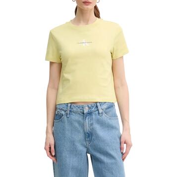 Γυναικείο T-shirt Calvin Klein Monologo Baby Muted Lime J20J223113-LIN