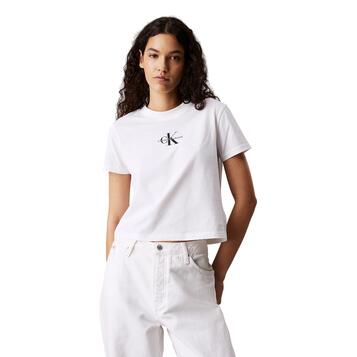 Γυναικείο T-shirt Calvin Klein Monologo Baby Brilliant White J20J223113-YAA