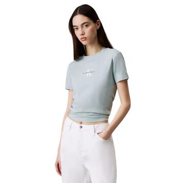 Γυναικείο T-shirt Calvin Klein Monologo Baby Cloud Blue J20J223113-CDV