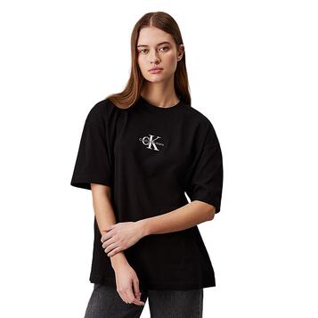 Γυναικείο T-Shirt Calvin Klein Monologo Boyfriend Tee Ck Black J20J223561-BEH