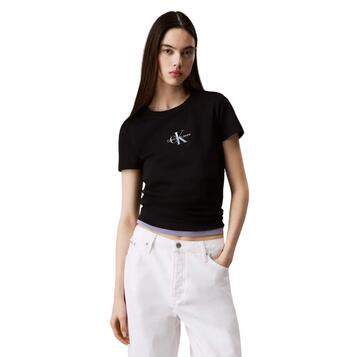 Γυναικείο T-shirt Calvin Klein Gradient Monologo Slim Black J20J225252-BEH