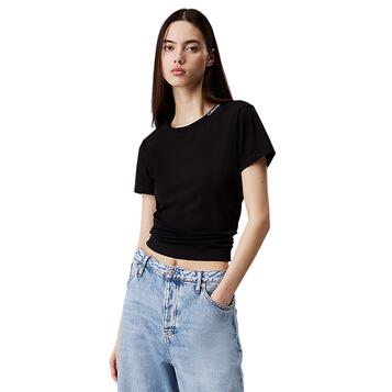 Γυναικείο T-shirt Calvin Klein Logo Elastic Black J20J225540-BEH