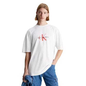 Ανδρικό T-shirt Calvin Klein Archival Monologo Tee Bright White J30J325427-YAF