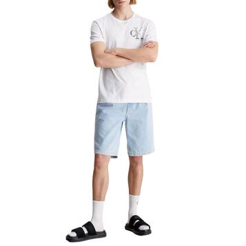 Ανδρικό T-shirt Calvin Klein Meta Mobogram Tee Bright White J30J325498-YAF