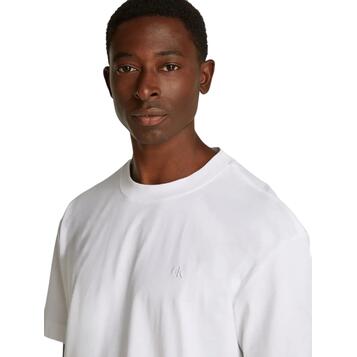 Αντρικό T-shirt Calvin Klein Soft Layered Monogram Bright White J30J327089-YAF