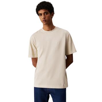 Ανδρικό T-Shirt Calvin Klein Bold Washed Applique Oatmeal J30J327488-PDV Ανδρικό T-Shirt Calvin Klein Bold Washed Applique Oatmeal J30J327488-PDV