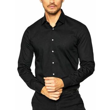 Ανδρικό Πουκάμισο Calvin Klein Poplin Stretch Slim Black K10K108229-0GN