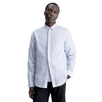 Ανδρικό Πουκάμισο Calvin Klein Cotton Linen Chest Pocket Light Blue K10K108664-C3N