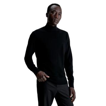 Ανδρικό Πουλόβερ Calvin Klein Superior Wool Mock Neck Ck Black K10K110424-BEH Ανδρικό Πουλόβερ Calvin Klein Superior Wool Mock Neck Ck Black K10K110424-BEH