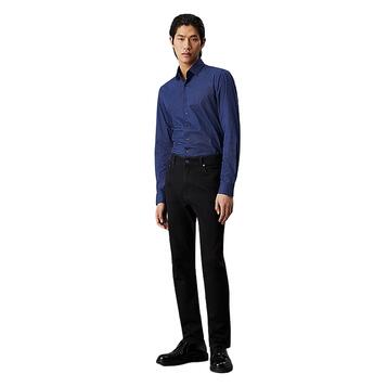 Αντρικό Πουκάμισο Calvin Klein Poplin Business Print Slim Medieval Blue K10K113536-CG7 Αντρικό Πουκάμισο Calvin Klein Poplin Business Print Slim Medieval Blue K10K113536-CG7