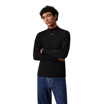 Αντρική Μπλούζα Calvin Klein Nano Logo Ls Mock Black K10K113792-BEH