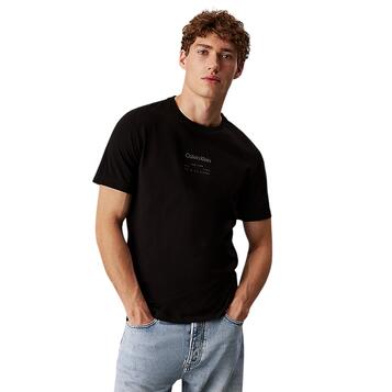 Ανδρικό T-Shirt Calvin Klein Raised Editorial Logo Bright Ck Black K10K114172-BEH Ανδρικό T-Shirt Calvin Klein Raised Editorial Logo Bright Ck Black K10K114172-BEH