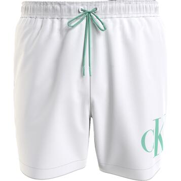 Ανδρικό Μαγιό Calvin Klein Medium Drawstring Pvh Classic White KM0KM01003-YCD