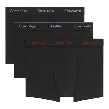 Ανδρικά Εσώρουχα Calvin Klein Relaxed Trunk 3pk Black w/ Chalk Logo/Black w/ Currie LV00NB4286-0FL