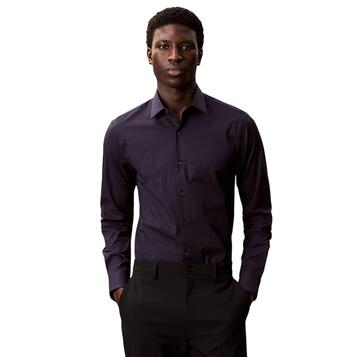 Ανδρικό Πουκάμισο Calvin Klein Reg Esntl Poplin Nos Str Sld Night Sky LV019EU001-XNW